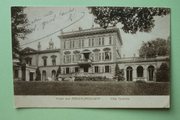 Postcard PC Nieder Ingelheim 1919 Villa Carolina Town architecture Rheinland Pfalz